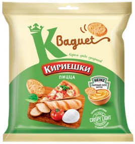 Сухарики Кириешки Baguet 45г+25мл  пицца+сырн. соус