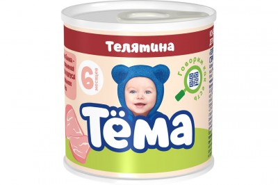 "Тема" Пюре мясное Телятина ж/б 90г