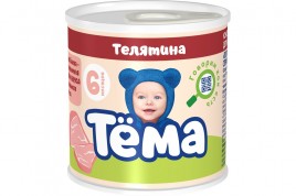 "Тема" Пюре мясное Телятина ж/б 90г
