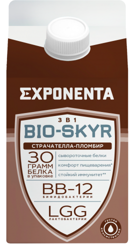 Напиток обезжиренный Bio Skyr со вкусом страчателла-пломбир 500г Exponenta
