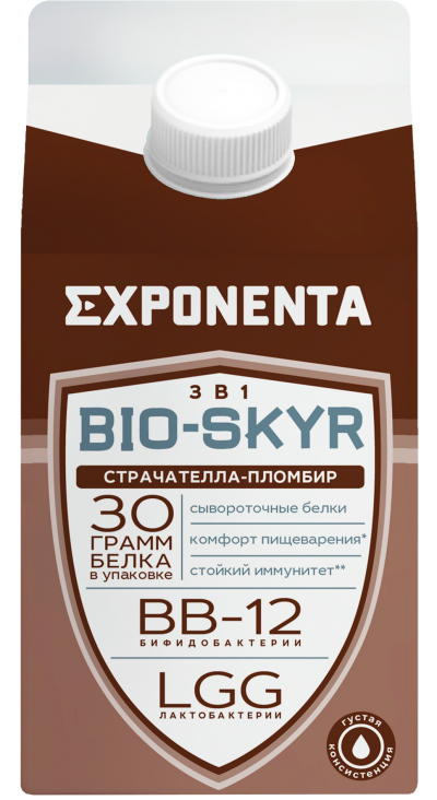 Напиток обезжиренный Bio Skyr со вкусом страчателла-пломбир 500г Exponenta