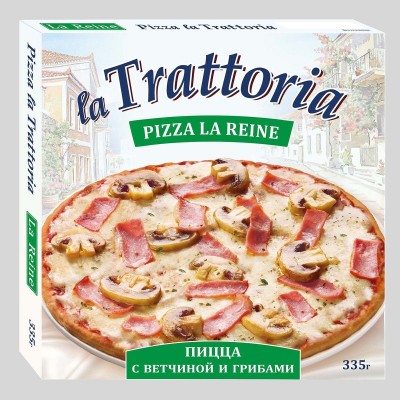 Пицца La Trattoria ветчина-грибы 335г
