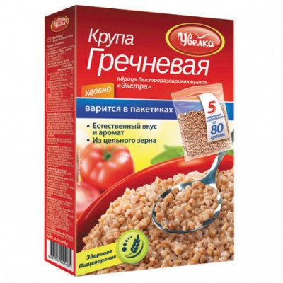 Увелка Крупа Гречневая Экстра вар./пакет 5*80г 400г