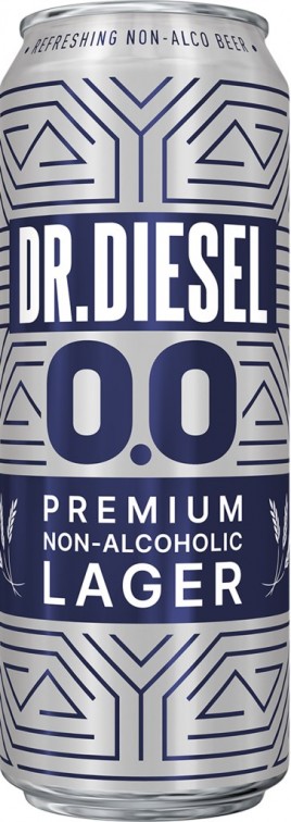 Пивной напиток Доктор Дизель Премиум Лагер б/а 0,43л ж/б