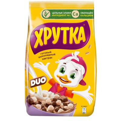 "NESTLE" Завтрак шоколадные шарики Дуо Хрутка 230г