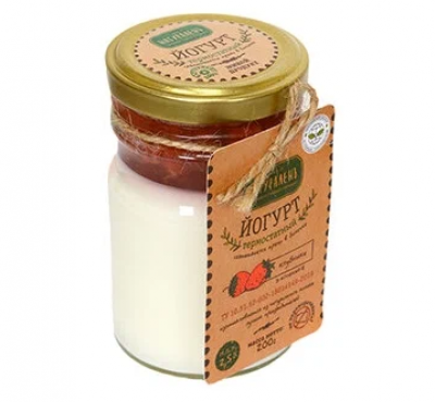 БЗМЖ Йогурт Клубника 2,5% Натураленъ 200г ст/б