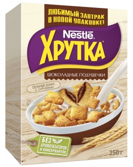 "NESTLE" Подушечки шоколадные Хрутка 250г