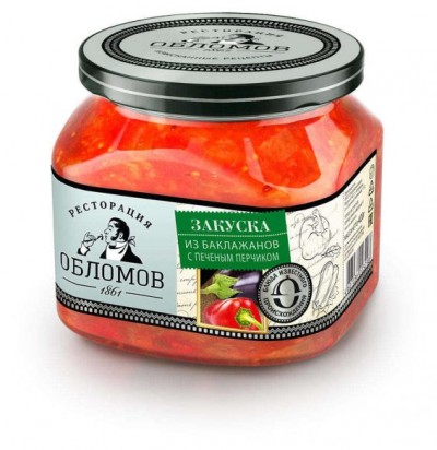 Закуска из баклажанов с печ.перчиком 420 гр. Ресторация Обломов