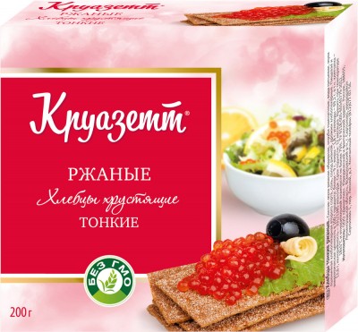 Хлебцы "Круазетт" ржаные тонкие 200гр