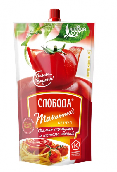 Кетчуп Слобода томатный 320гр. дой пак.