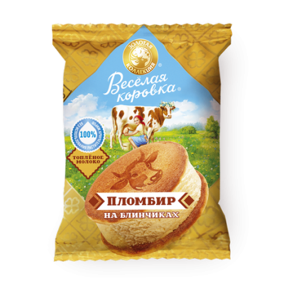 Пломбир Сэндвич на блинчиках Веселая Корова 74гр
