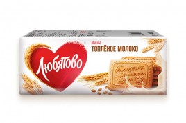Печенье Любятово сахарное Топленое молоко 444гр