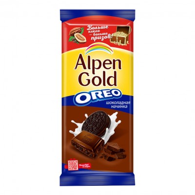 Шоколад Альпен Голд 90г Орео Шоколад