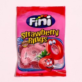 Жевательный мармелад клубничные кольца в сахаре Fini 90гр