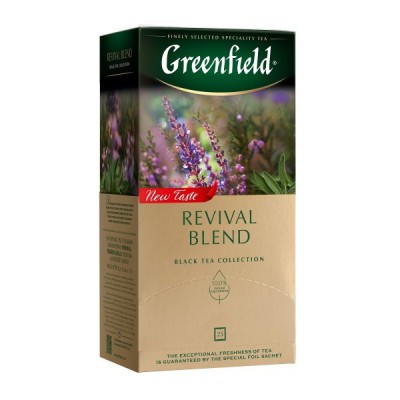 Чай Гринфилд Ревайвал Бленд черный 25пак.