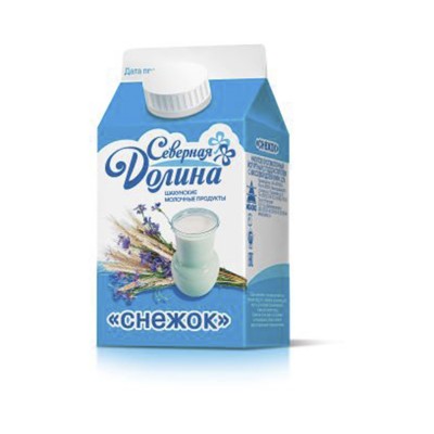 БЗМЖ Напиток кисломолочный Снежок Северная долина 3,2% п/п 450гр