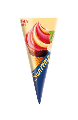 Мороженое Рожок Санрем малина-банан 78гр