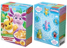 Готовые завтраки Crunch Time Лунтик медовые колечки 170гр