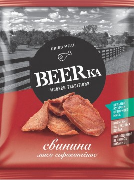 Мясо свинины сырокопченое 40г Beerka
