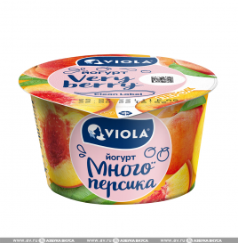 АКЦИЯ!!! БЗМЖ Йогурт Вери Берри с персиком 2,6% 180гр Виола