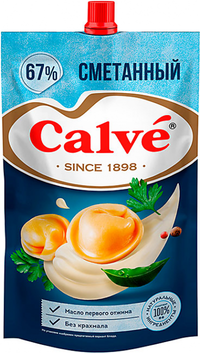 Майонез Кальве Сметанный 67% д/п 700гр