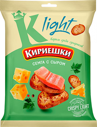 Сухарики Кириешки семга с сыром Light 80г