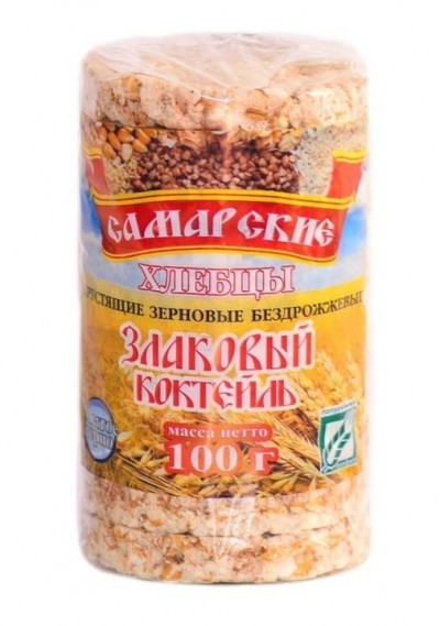 Хлебцы Самарские злаковый коктейль  100гр