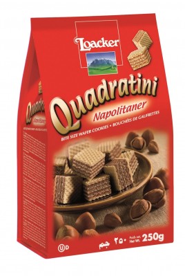 Вафли Квадратини Наполитанер 250гр Loacker