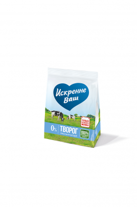 БЗМЖ Творог рассып. Искренне Ваш обезжир. 0,5кг пакет