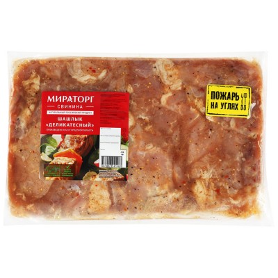 Мираторг Шашлык свиной деликатесный в/у.охл. 1кг