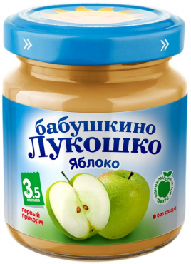Бабушкино Лукошко Яблоко без сахара пюре с 4 мес. 100 г