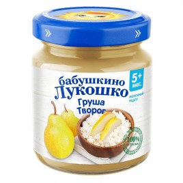 Бабушкино Лукошко Груша творог пюре с 5 мес. 100г