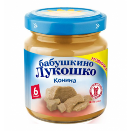 Бабушкино Лукошко Конина пюре 6мес. 100г