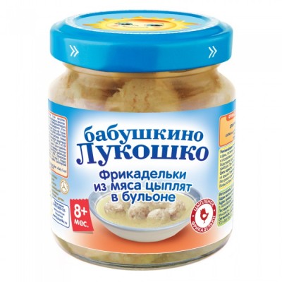 Бабушкино Лукошко Фрикадельки из мяса цыплят в бульоне с 8 мес. 100г