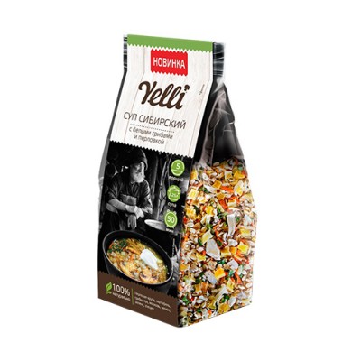 Суп Yelli Сибирский с белыми грибами и перловкой 125г