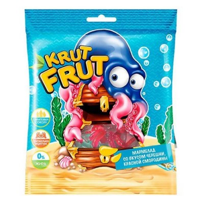 Жевательный мармелад Осьминожка черешня и красная смородина 100гр Крут Фрут