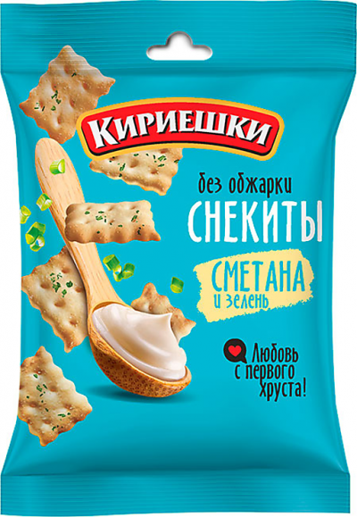 Крекер Кириешки Снекиты со вкусом сметаны с зеленью 60гр