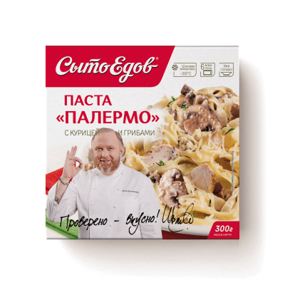 Паста Палермо с курицей и грибами зам. 300гр Сытоедов