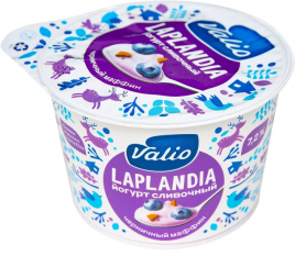 БЗМЖ Йогурт сливочный Лапландия черничный маффин 7,2% 180гр Виола