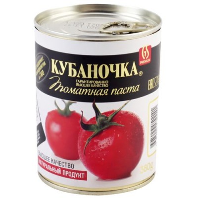 Томатная паста Кубаночка ж/б 380г