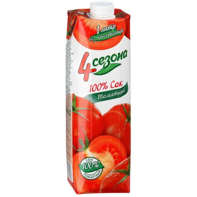 Сок 4 Сезона томат 1л тетрапак