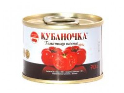 Томатная паста Кубаночка 70гр ж/б