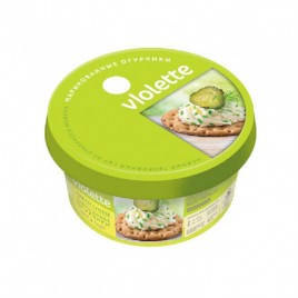 БЗМЖ Сыр творожный  Виолетта с огурцами и зеленью 140г.
