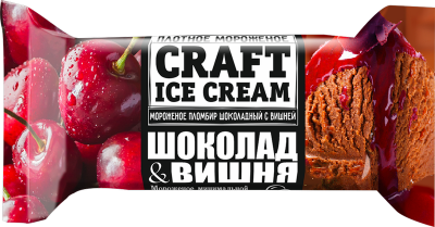 Пломбир шоколад-вишня 200 гр. Кореновка