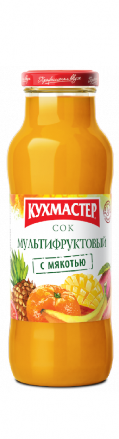 Сок Кухмастер Мультифруктовый с мякотью 0,7л ст/б