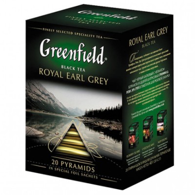 Чай Гринфилд черный Роял Эрл Грей 20 пир.