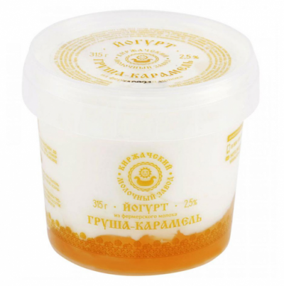 БЗМЖ Йогурт Груша-карамель 2,5% 315г КМЗ