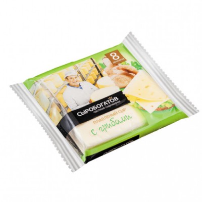 Сыр с Грибами Слайсы 130гр.Сыробогатов