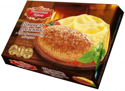 Российская корона Шницель рубленый с картоф. пюре 300г.