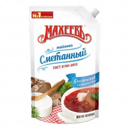 Майонез Махеевъ сметанный 380гр. д/пак